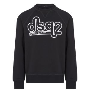 DSQUARED2 Black Large White Logo Sweatshirt