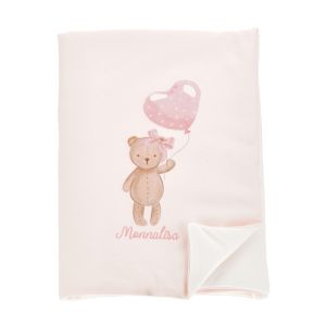 Monnalisa Girls Teddy & Heart Balloon Blanket