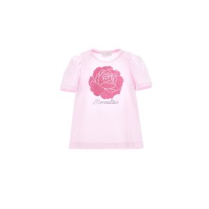 Monnalisa Chic Large Deep Pink Rose T-Shirt