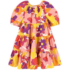 Il Gufo Pink & Yellow Floral Dress