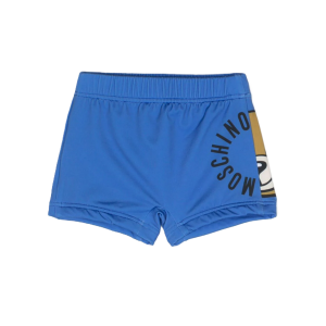 Moschino Baby Victoria Blue Logo-Print Swim Shorts