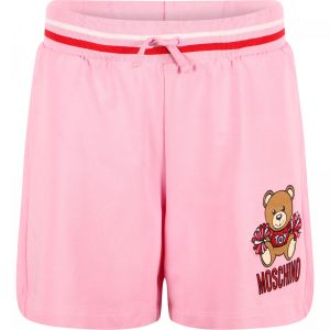 Moschino Kid Girls Pink Teddy Logo Cheerleader Shorts