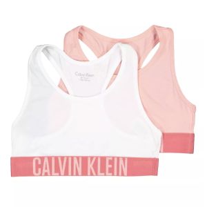 Calvin Klein Coral And White Pack Of 2 Bralettes