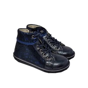 Ricosta Girls "Chilbie" Navy Lace Up Boots