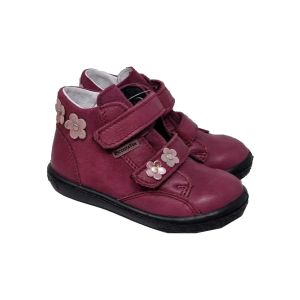 Ricosta Girls "Abby" Purple Suede And Leather Boots With Flower Detail