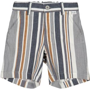 Il Gufo Boys Grey Striped Grey Linen Shorts