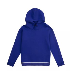 Emporio Armani Bright Blue Embossed Logo Hooded Sweatshirt