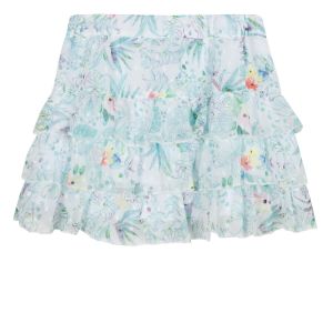 3Pommes Girls Turquoise Green Chiffon Skirt
