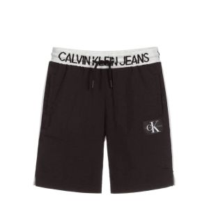 Calvin Klein Jeans Boys Black & Grey Logo Shorts