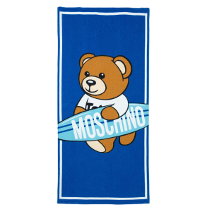 Moschino Beach Towel Blue Surfboard SS24