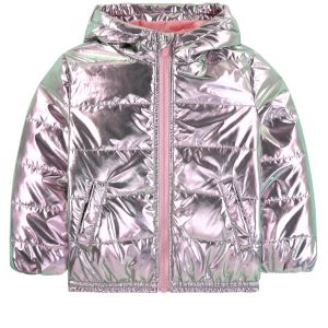 Kenzo Kids Girls Pink Metallic Padded Coat
