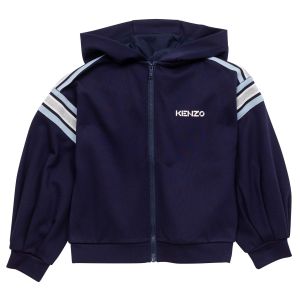 Kenzo Kids Navy Blue 'K' Hooded Sweatshirt Top