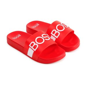 BOSS Kidswear Boys Red Logo Sliders