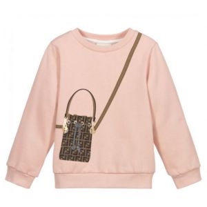 Fendi Pink FF Print Logo Bag Sweatshirt