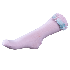 Daga Girls Pale Pink Ankle Socks With Sweet Embellishment