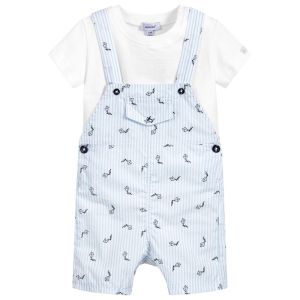 Absorba Baby Boy's Dungarees And T-Shirt Set