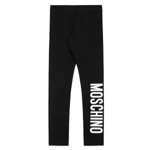 Moschino Girls Black W2023 Logo Leggings