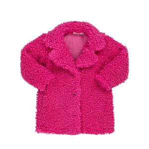Everything Must Change Girls  Fuchsia Fleece Teddy Coat