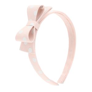 Monnalisa Pink & White Spotty Bow Hairband