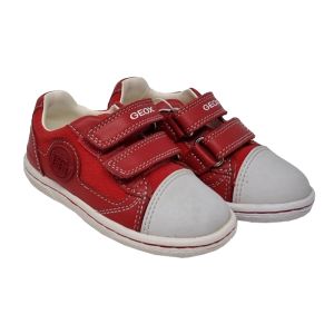 Geox Boys Red "Flick" Canvas Shell Toe Trainers