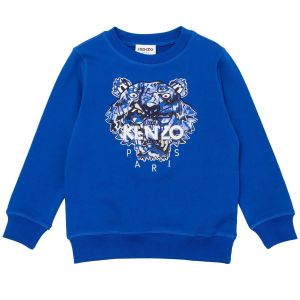 KENZO KIDS Boys Blue Camo Tiger Sweatshirt 