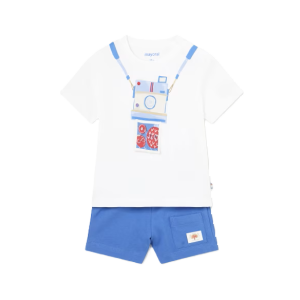 Mayoral Boy&#039;s Camera Blue Shorts Set