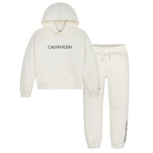 Calvin Klein Unisex Ivory Hoody And Joggers Set