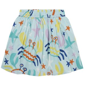 Stella McCartney Girls Pale Blue Skirt With Crab Print