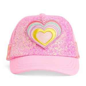 Billeblush Glitter Heart Cap in Pink 