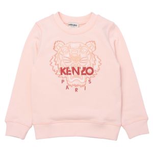 KENZO KIDS Girls Pale Pink Iconic Tiger 2021 Sweatshirt