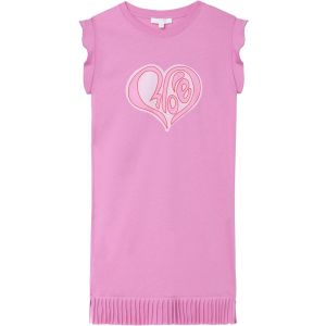 Chloé Girls Fuchsia Pink Heart Logo Dress