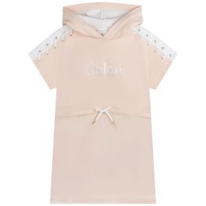 Chloé Pink & White Cotton Laced Dress