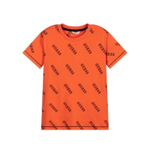 Guess Orange & Black Logo T-Shirt
