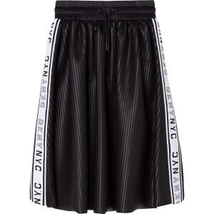 DKNY Black  Logo Trimmed Neoprene Skirt