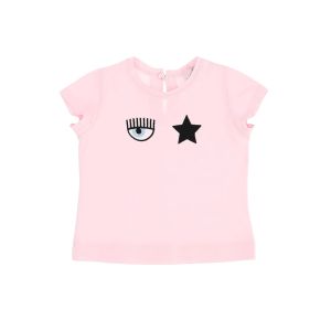Chiara Ferragni Kids Pink 'Eyestar' T-Shirt