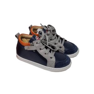 Shoo Pom Boys Navy Lace Up Ankle Trainer Boots With Zip