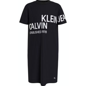 Calvin Klein Girls Pale Black 'Hero' Logo Dress