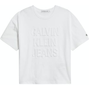 Calvin Klein Girls White Debossed T-Shirt