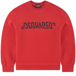 DSQUARED2 Red Split Logo Sweatshirt