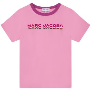 MARC JACOBS  Girls Pink Rainbow Logo T-Shirt