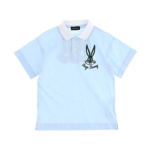 Monnalisa Boys Pale Blue Bugs Bunny Polo Shirt