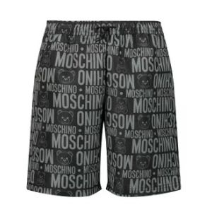 Moschino Kid-Teen Boys Black Cotton Toy and Logo Shorts
