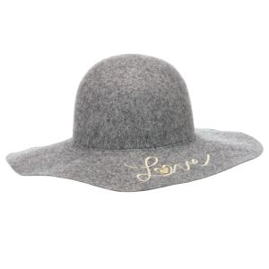 CHLOÉ Girls Grey Felted Wool Hat