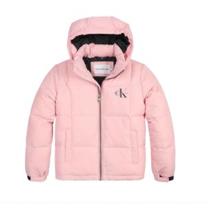 Calvin Klein Girls Pale Pink Puffer Coat