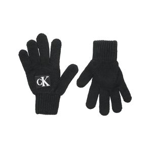 Calvin Klein Girls Black Embroidered Logo Gloves