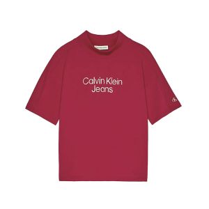 Calvin Klein Girls Berry Red Short Sleeve T-shirt