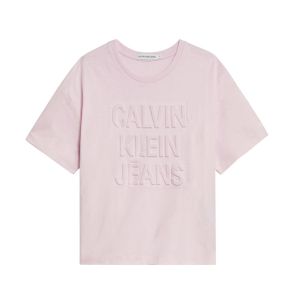 Calvin Klein Girls Pale Pink Debossed T-Shirt
