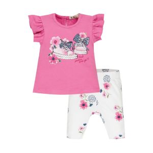 Everything Must Change Pink Top And Floral Legging Set