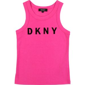 DKNY Deep Pink Cotton Vest Top