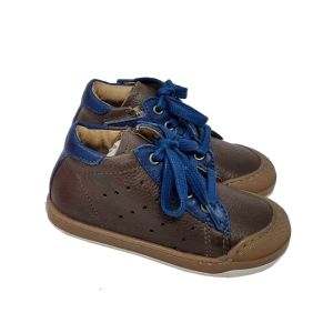 Shoo Pom Boys "Kidur Jump" Lace Up Boots With Royal Blue Trim